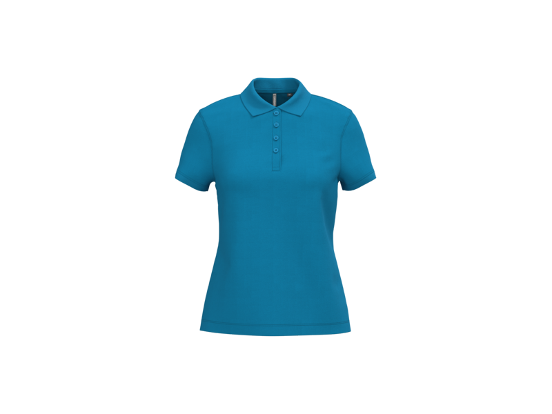 Kariban Piqué-damespolo korte mouwen