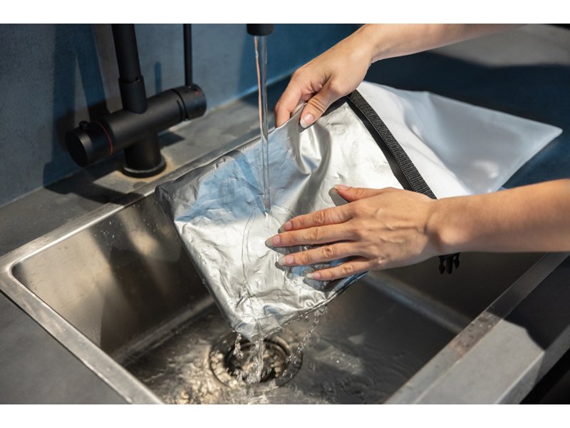 RPET opvouwbare lunchzak Snackstrap RPET opvouwbare lunchzak Snackstrap