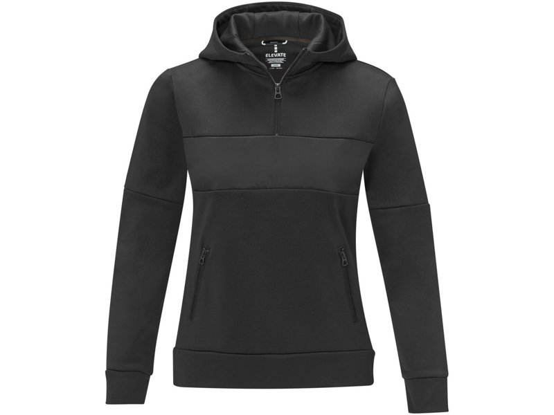 Sayan anorak dames sweater met halve rits en capuchon