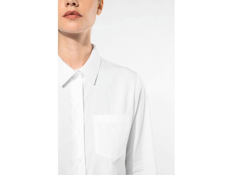 Kariban Dames poplin blouse lange mouwen