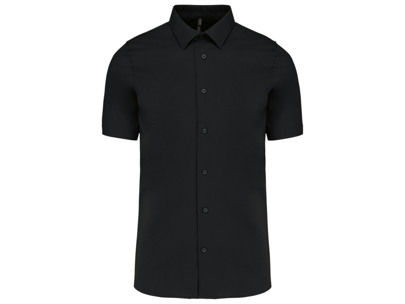 Kariban Heren stretch overhemd korte mouwen