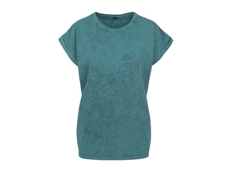 Build Your Brand - Ladies´ Acid Washed Extended Shoulder Tee