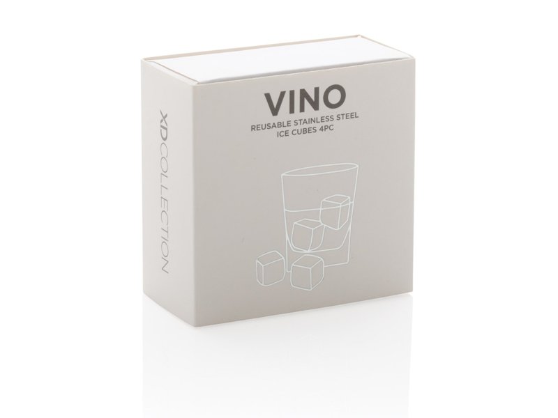 Herbruikbare RVS ijsblokjes 4st