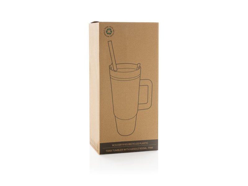 Tana Gerecyclede Plastic Tumbler met Handvat 900 ml - Duurzame Drinkfles | Totziens Promotions Tana Gerecyclede Plastic Tumbler met Handvat 900 ml - Duurzame Drinkfles | Totziens Promotions