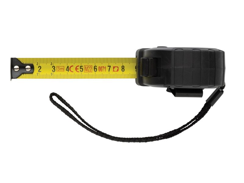 RCS gerecycled plastic 3M/16 mm rolmaat met stopknop RCS gerecycled plastic 3M/16 mm rolmaat met stopknop