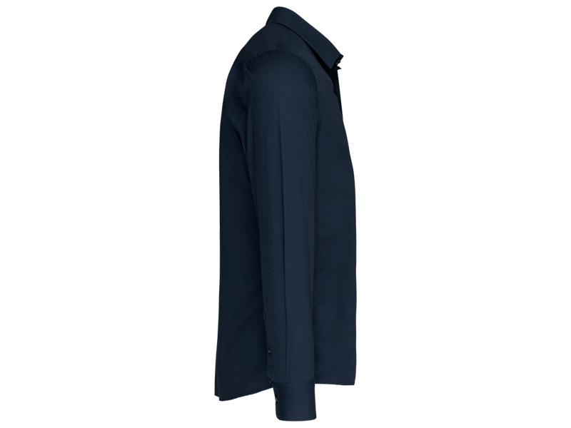 Kariban Herenoverhemd in popeline met lange mouwen