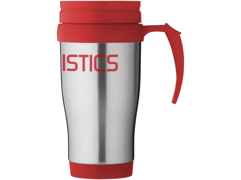 Handige thermosbeker met handvat, snel met eigen logo leverbaar Handige thermosbeker met handvat, snel met eigen logo leverbaar