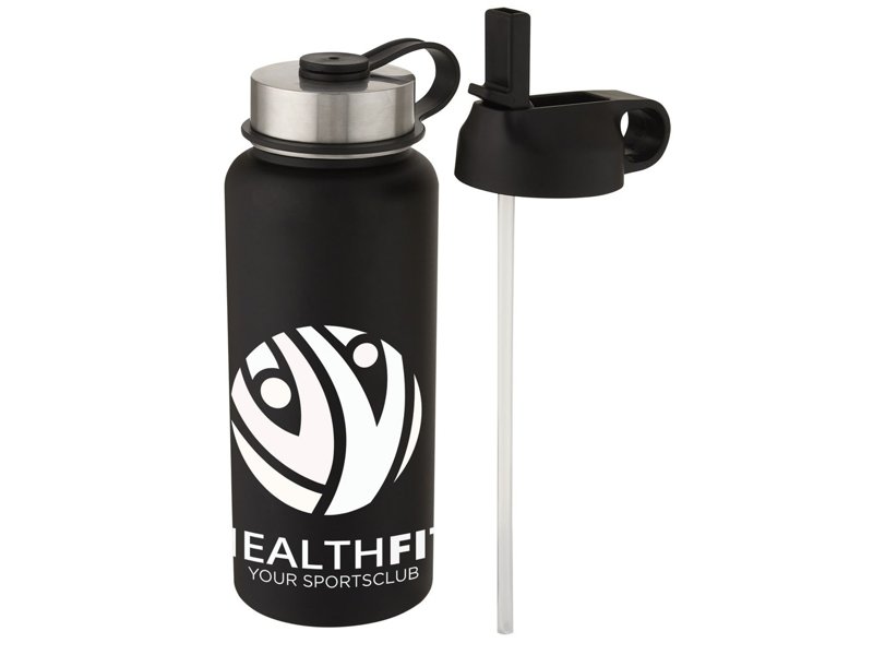 Supra 1 liter koper vacuüm geïsoleerde drinkfles met 2 deksels Supra 1 liter koper vacuüm geïsoleerde drinkfles met 2 deksels