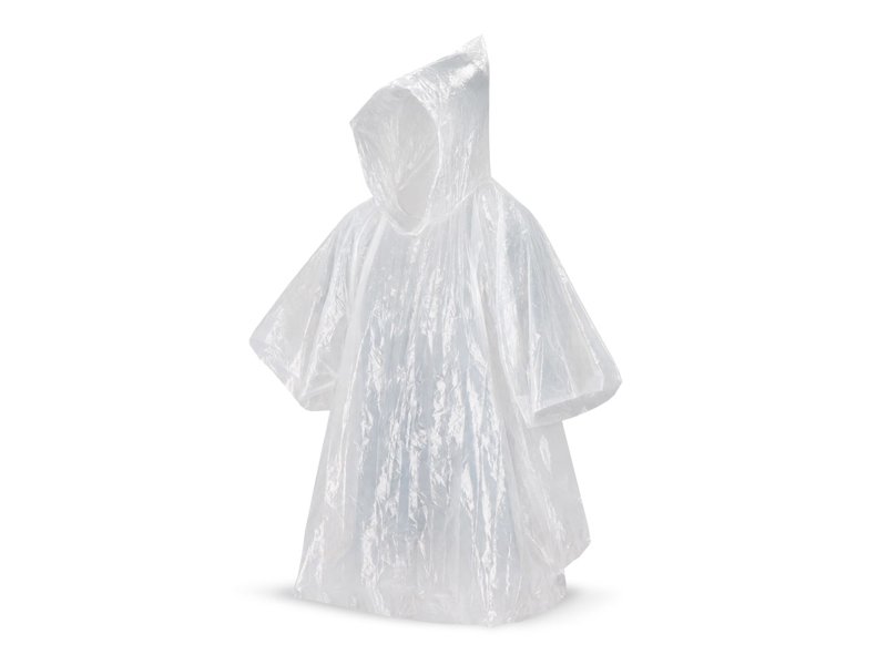 Bal met regenponcho