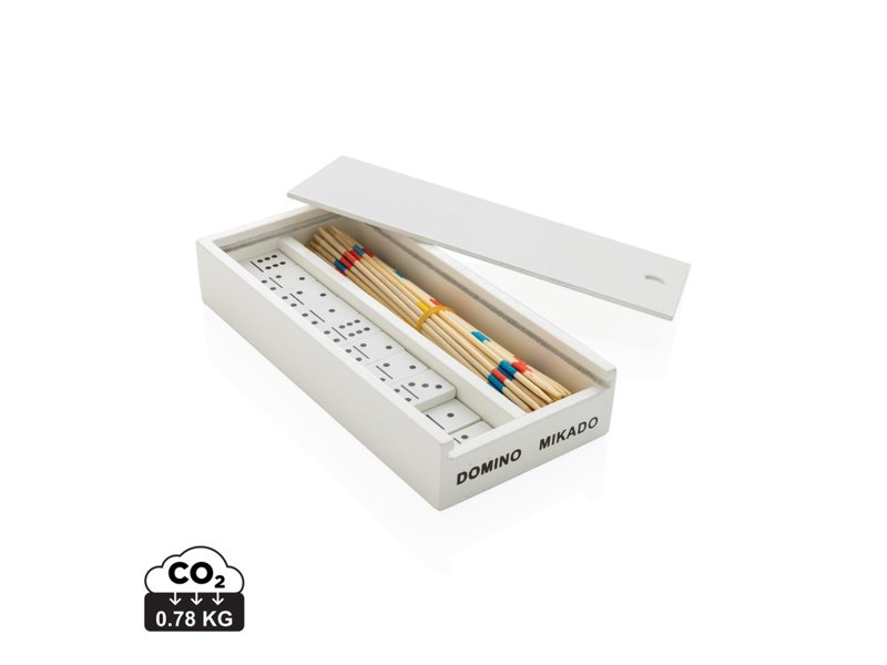 Deluxe mikado/domino in houten doos Deluxe mikado/domino in houten doos