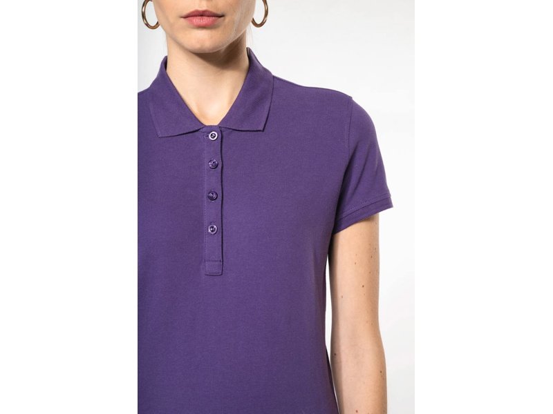Kariban Piqué-damespolo korte mouwen