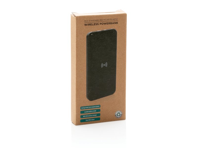 RCS standaard recycled plastic wireless powerbank