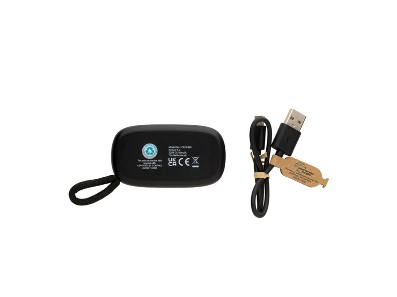 Gerecycled plastic & bamboe TWS oordopjes Gerecycled plastic & bamboe TWS oordopjes