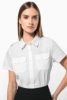 Kariban Damespilootoverhemd korte mouwen