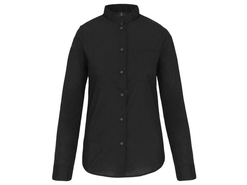 Kariban Damesblouse met "Mao" kraag lange mouwen Kariban Damesblouse met "Mao" kraag lange mouwen