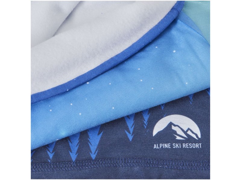 Lara sublimatie multi-scarf met fleecelaag en zomen Lara sublimatie multi-scarf met fleecelaag en zomen