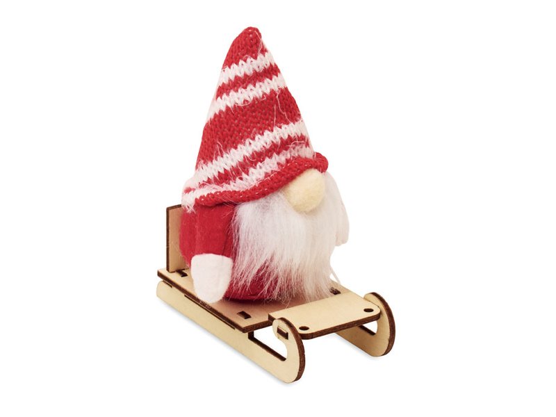 Kabouter op houten slee FROSTY