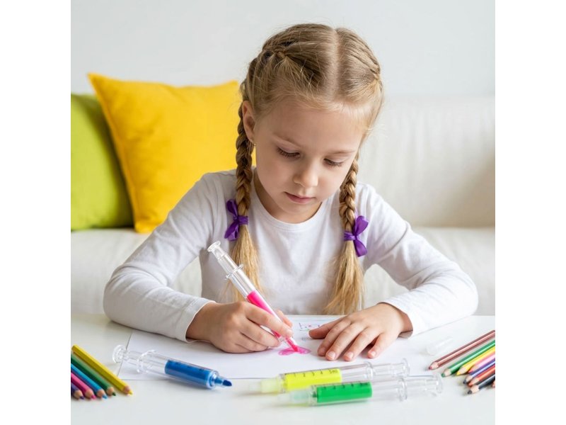 Transparante injectie tekstmarker.