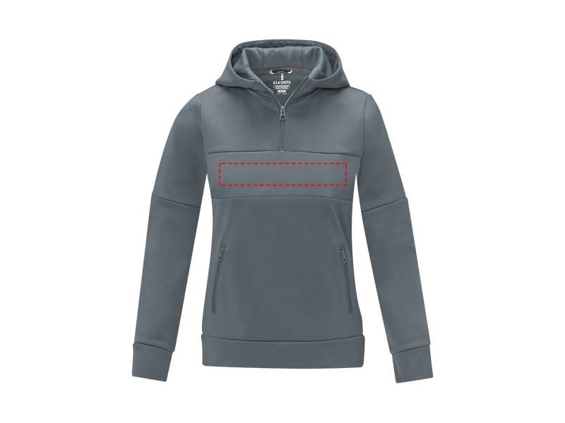 Sayan anorak dames sweater met halve rits en capuchon