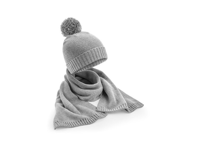 Beechfield - Knitted Scarf and Beanie Gift Set