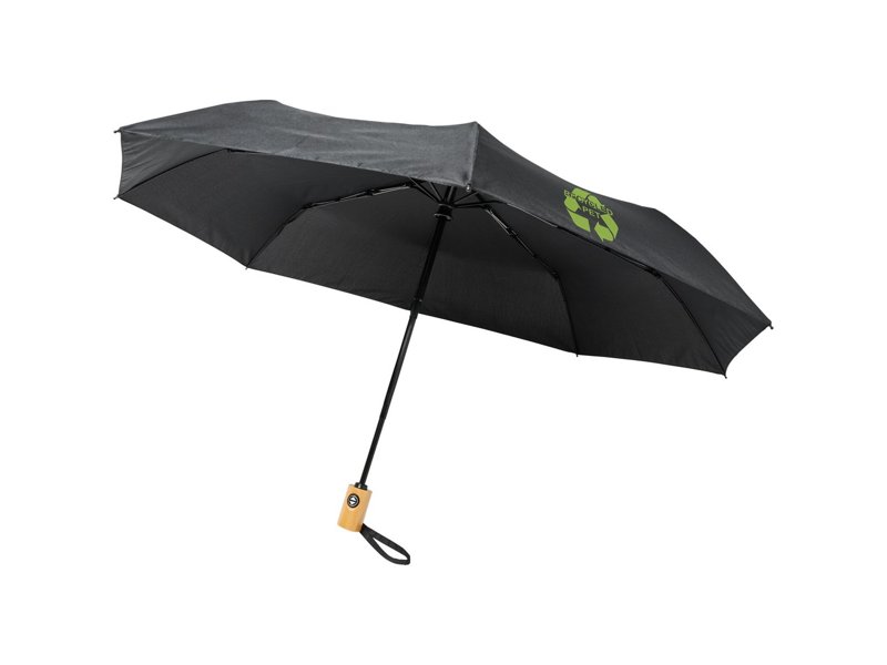 Bo 21” opvouwbare automatische gerecyclede PET paraplu Bo 21” opvouwbare automatische gerecyclede PET paraplu