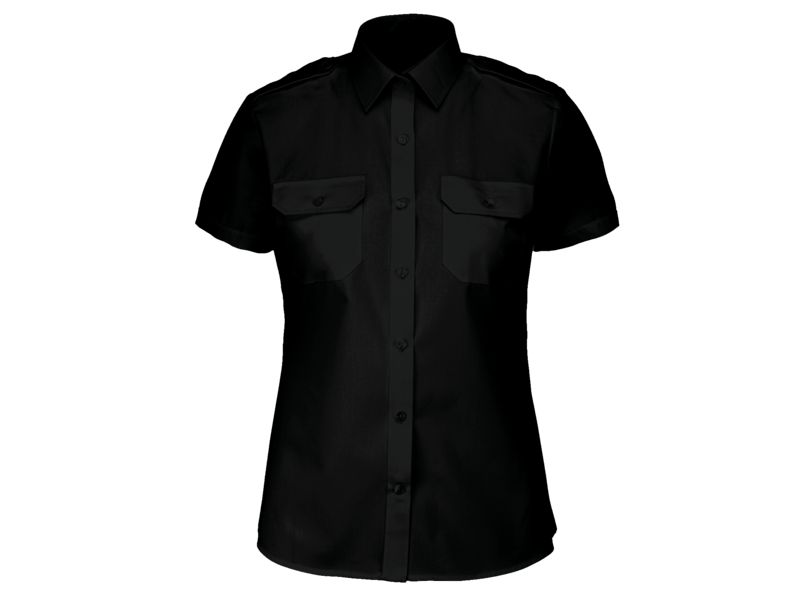 Kariban Damespilootoverhemd korte mouwen