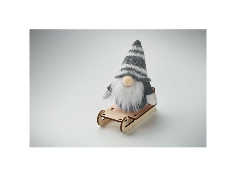 Kabouter op houten slee FROSTY