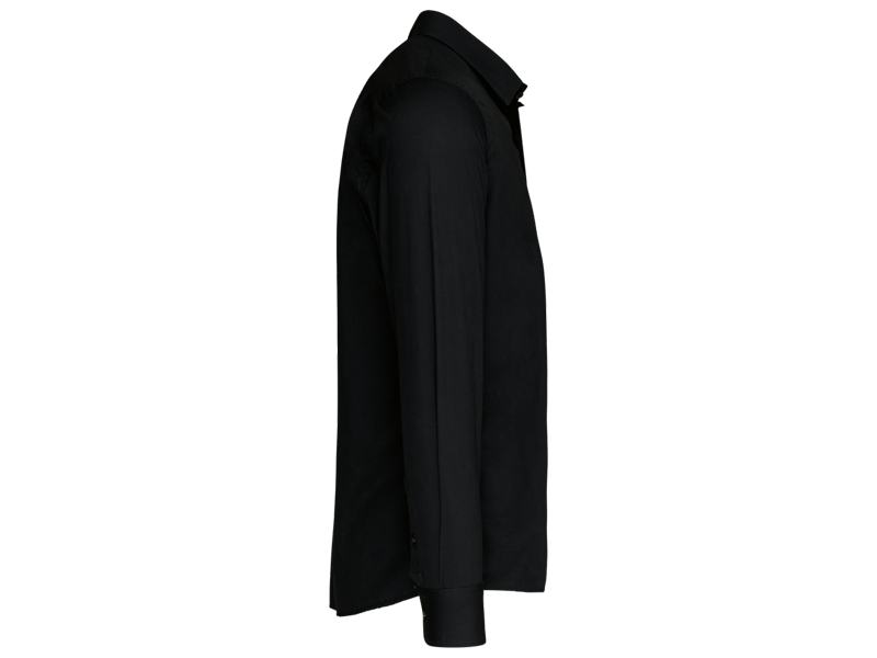 Kariban Herenoverhemd in popeline met lange mouwen