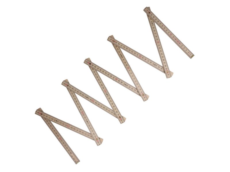 Duimstok hout 2m premium natuurlijk Duimstok hout 2m premium natuurlijk