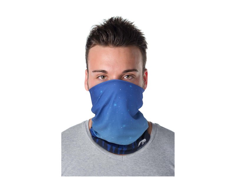 Lara sublimatie multi-scarf met fleecelaag en zomen Lara sublimatie multi-scarf met fleecelaag en zomen