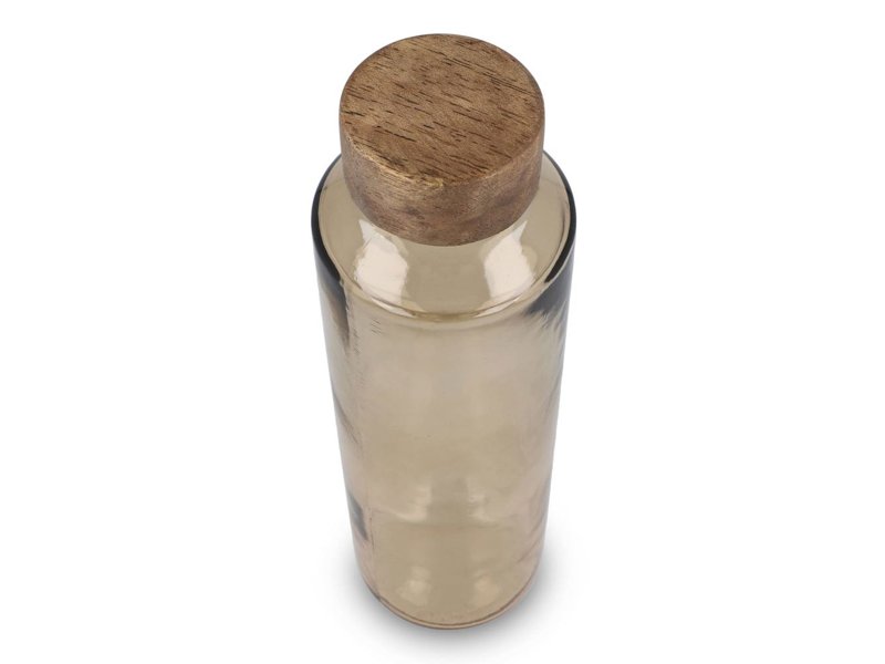 InSideOut Gerecyclede glazen Waterfles ReuuZ met houten dop 650 ml InSideOut Gerecyclede glazen Waterfles ReuuZ met houten dop 650 ml