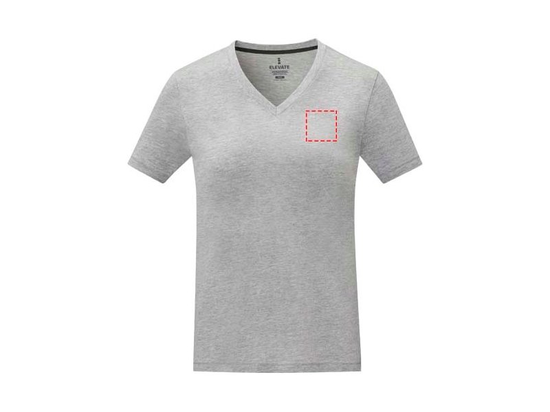 Somoto Dames T-shirt met V-hals en korte mouwen