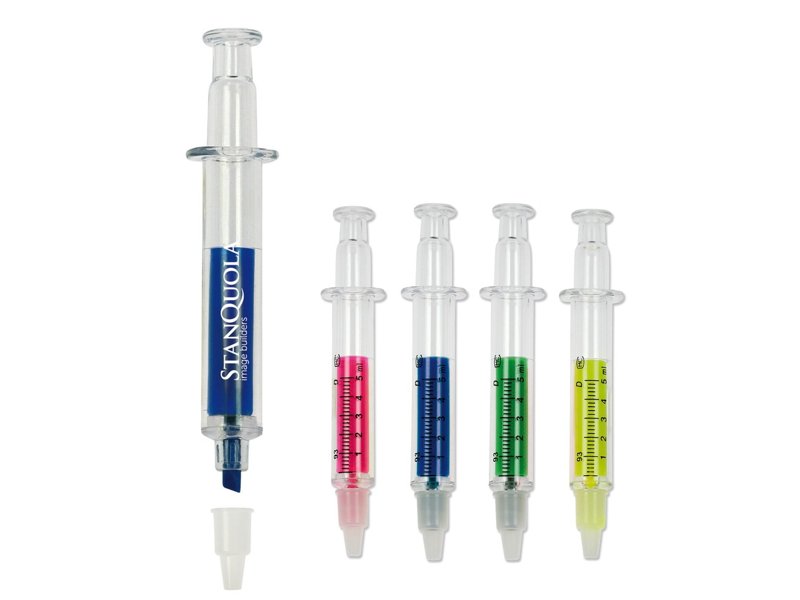 Transparante injectie tekstmarker. Transparante injectie tekstmarker.