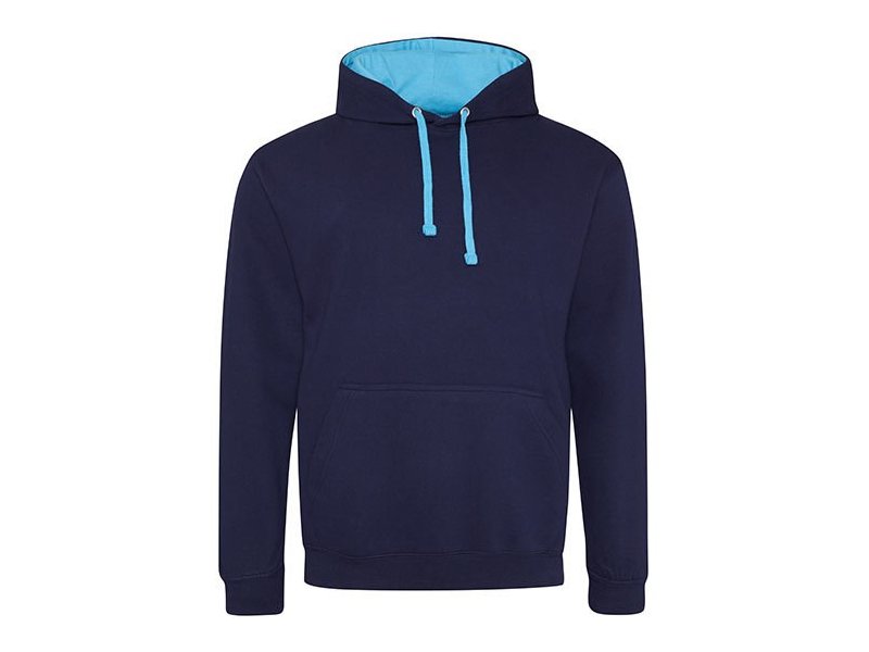 Hooded sweater met kleurige accenten, goedkoop bedrukken van sweaters Hooded sweater met kleurige accenten, goedkoop bedrukken van sweaters