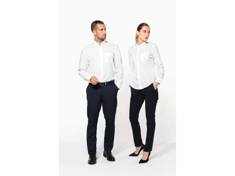 Kariban Damesblouse met "Mao" kraag lange mouwen Kariban Damesblouse met "Mao" kraag lange mouwen