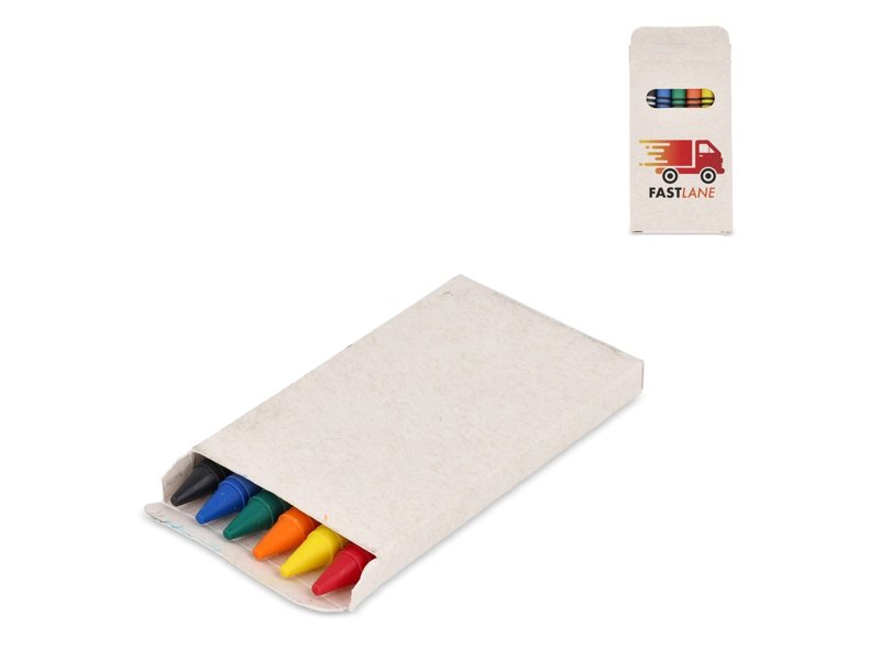 6 krijtjes in gerecyclede melkpakkenverpakking 6 krijtjes in gerecyclede melkpakkenverpakking