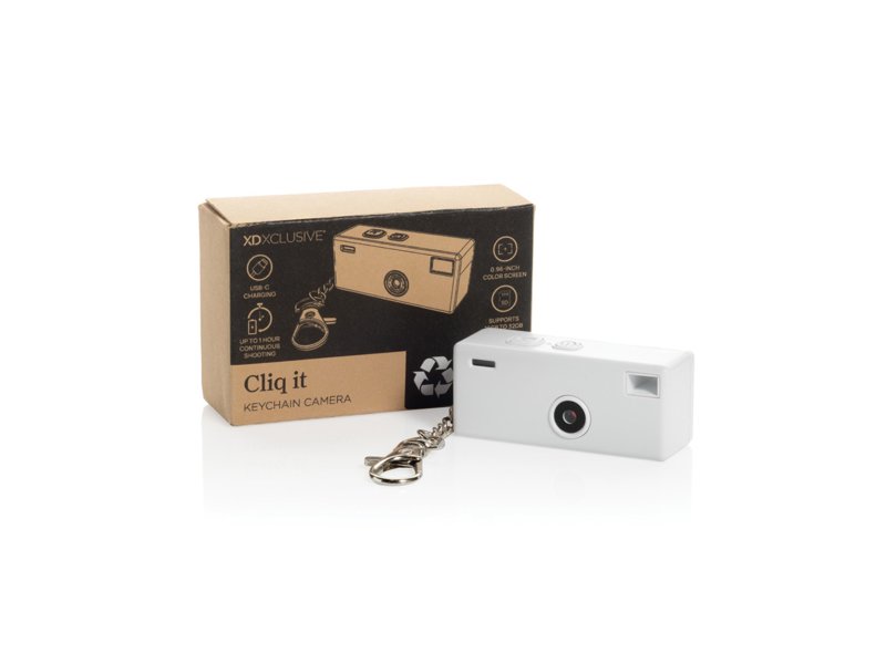 Cliq it gerecyclede plastic sleutelhangercamera Cliq it gerecyclede plastic sleutelhangercamera