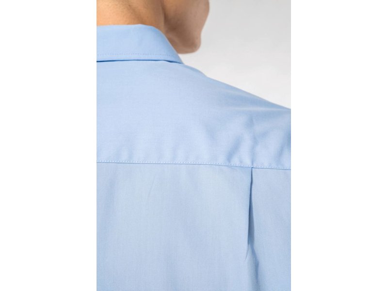 Kariban Heren poplin overhemd lange mouwen