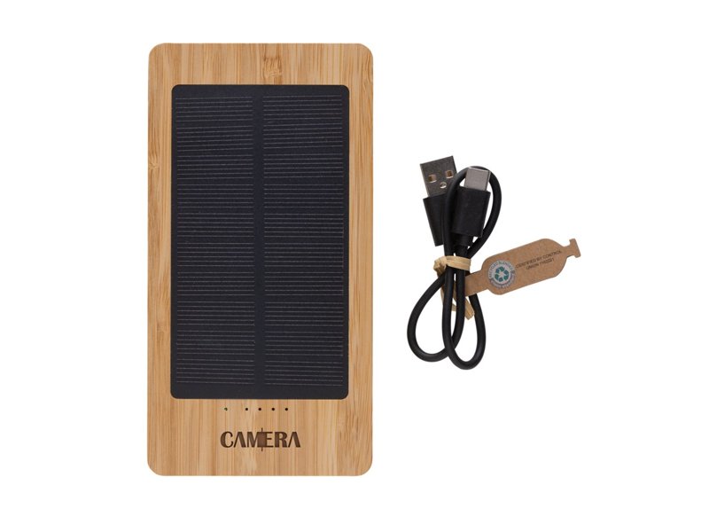 Sunwick 10.000 mAh bamboe solar powerbank