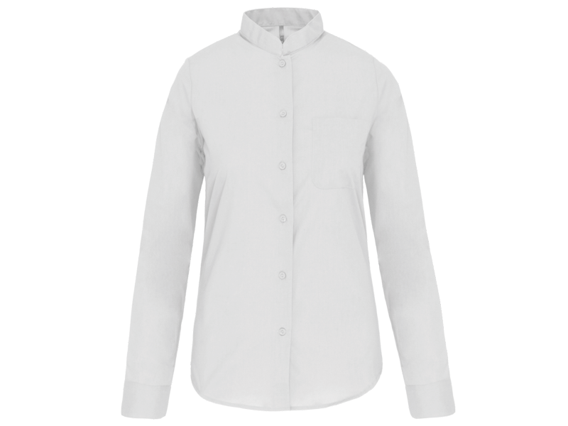 Kariban Damesblouse met "Mao" kraag lange mouwen Kariban Damesblouse met "Mao" kraag lange mouwen