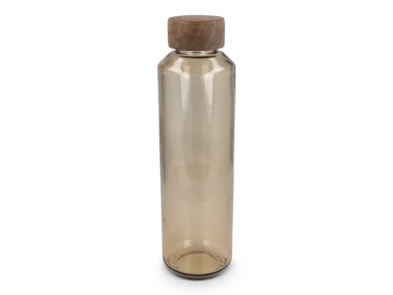 InSideOut Gerecyclede glazen Waterfles ReuuZ met houten dop 650 ml InSideOut Gerecyclede glazen Waterfles ReuuZ met houten dop 650 ml