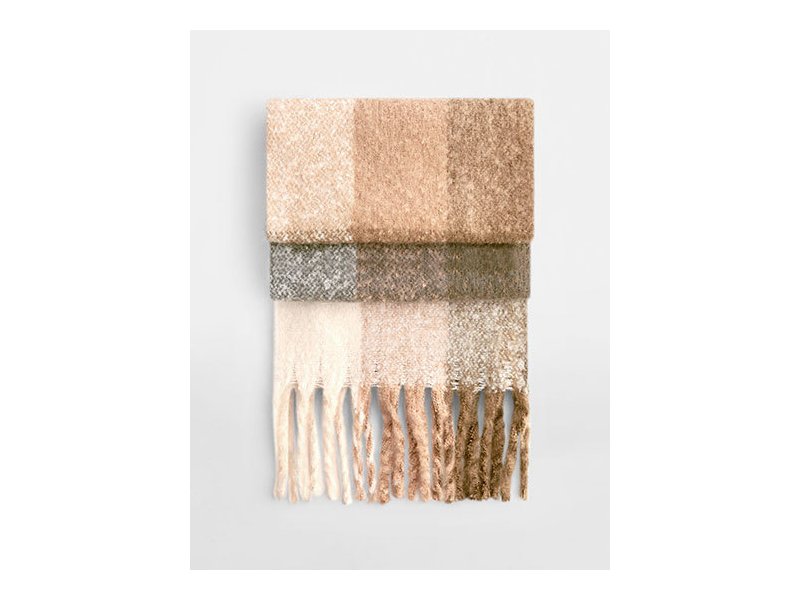 Beechfield - Fluffy Check Scarf