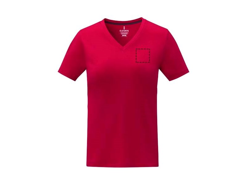 Somoto Dames T-shirt met V-hals en korte mouwen