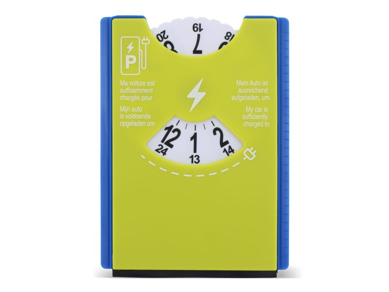 Parkeerschijf ijskrabber blauw groen