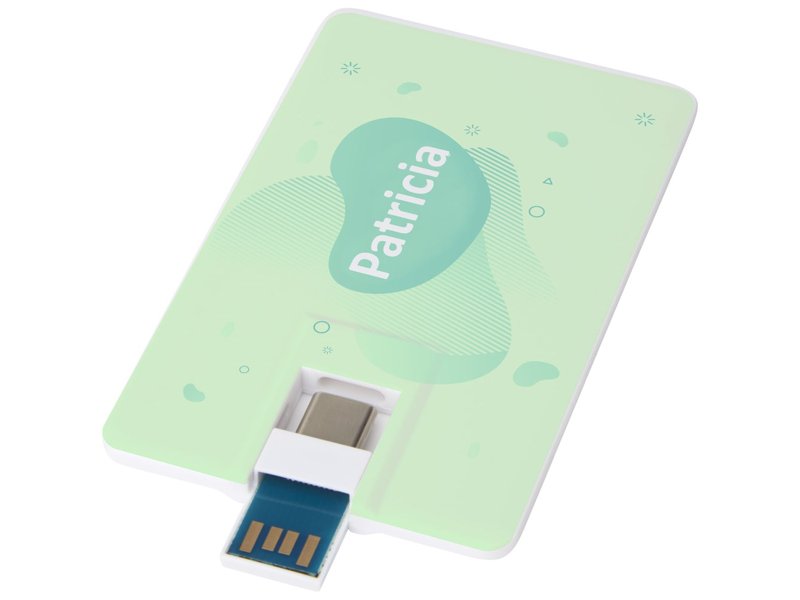 Duo slim USB station van 64 GB met Type-C en USB-A 3.0