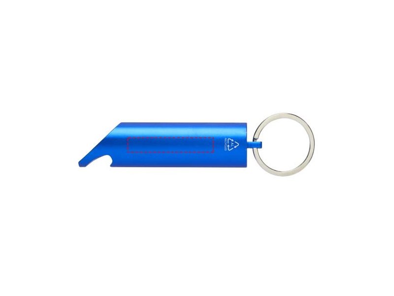 Flare led-lamp en flesopener van gerecycled aluminium met sleutelhanger