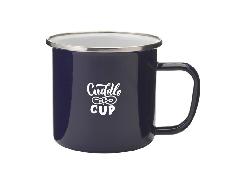 Retro Silver Emaille Mok 350 ml