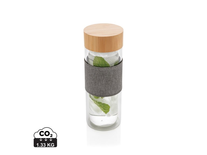 Impact dubbelwandige borosilicaat glazen drinkfles Impact dubbelwandige borosilicaat glazen drinkfles