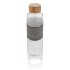 Impact borosilicaat glazen fles met bamboe deksel Impact borosilicaat glazen fles met bamboe deksel