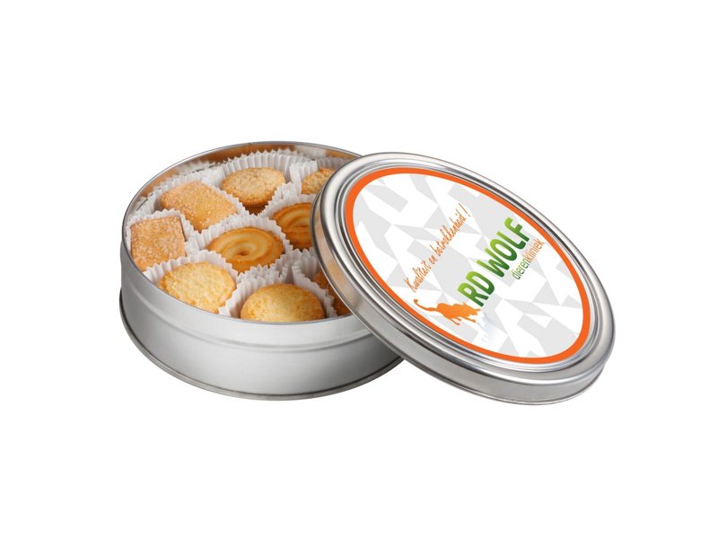 Rond blik koekjes